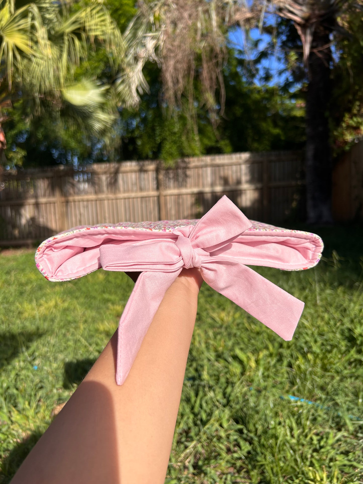 Pink-Purple Floral Book Sleeve