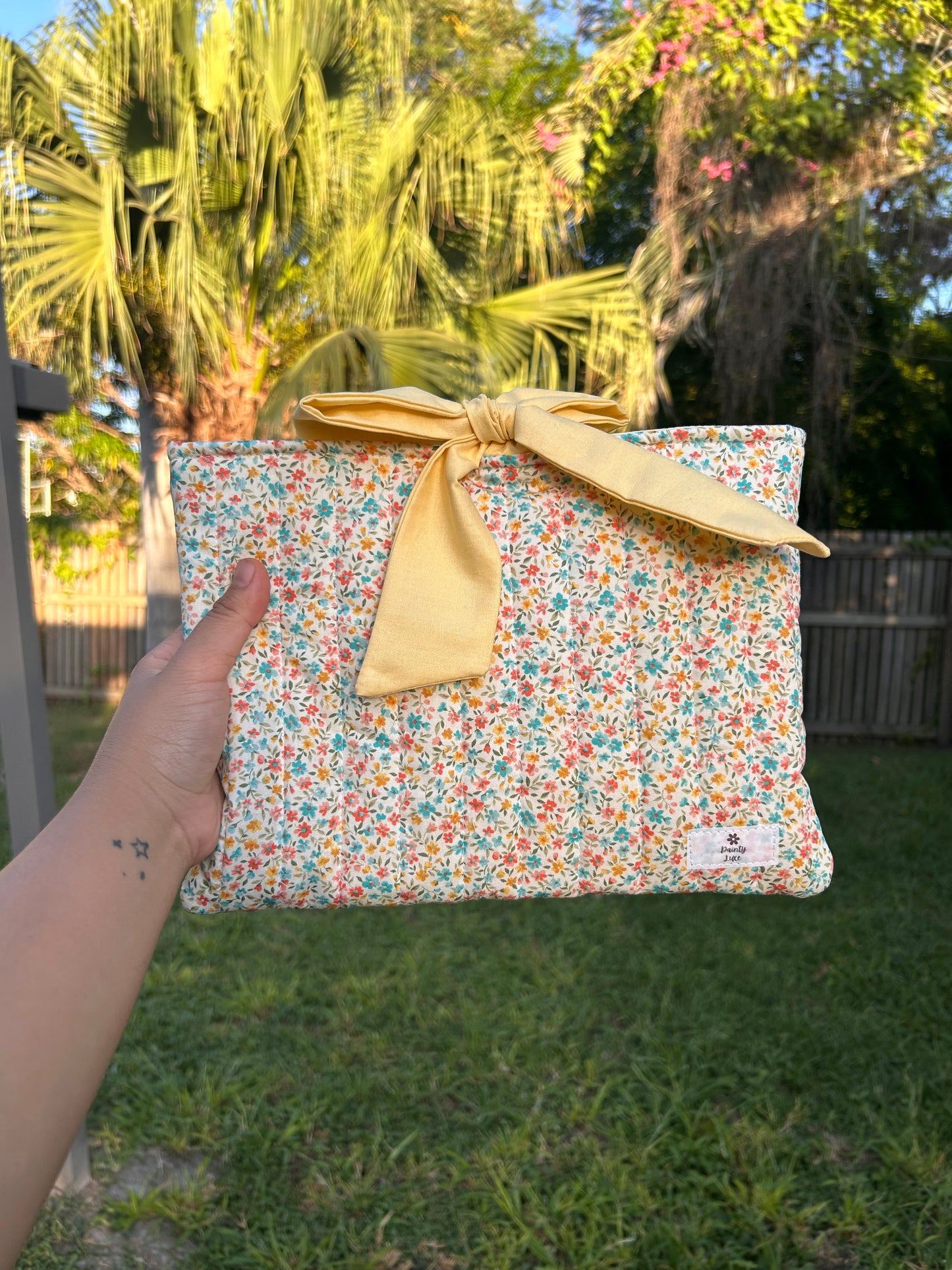 Yellow Ditsy Floral Book Sleeve