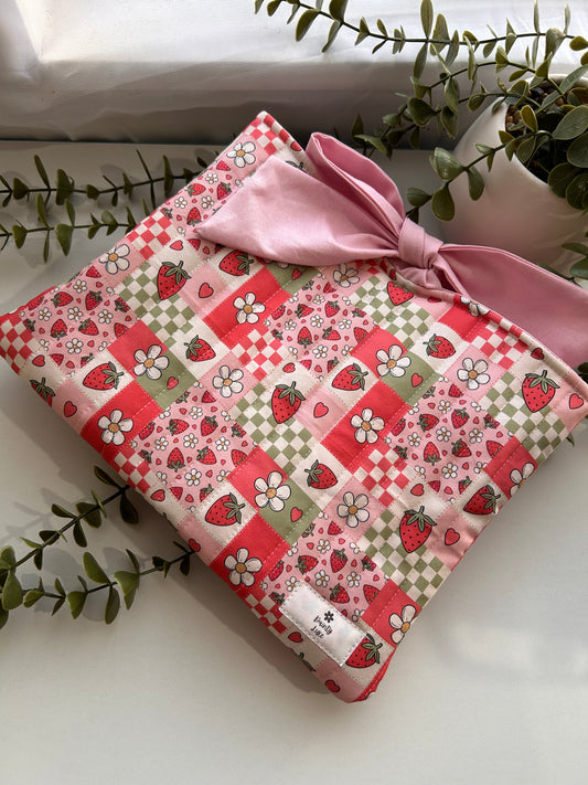Strawberry Patchwork BookSleeve