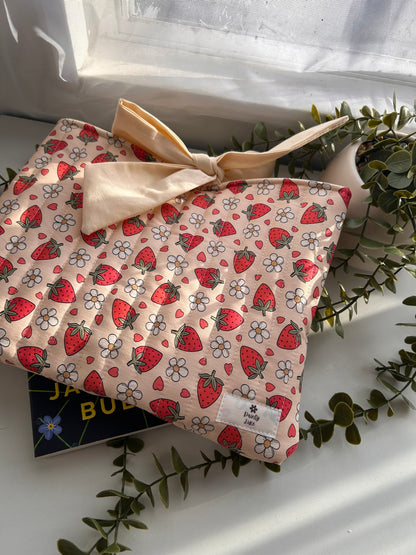 Beige Strawberry Book Sleeve