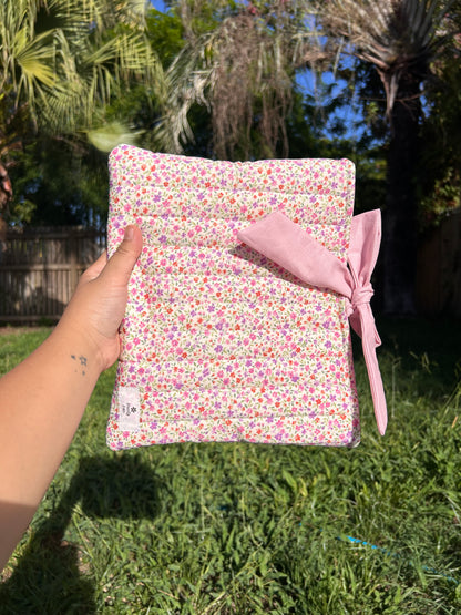 Pink-Purple Floral Book Sleeve