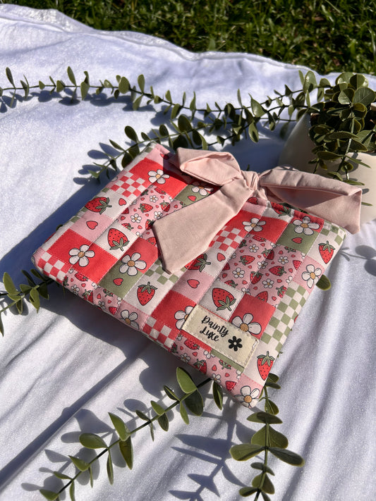 Patchwork Strawberry Kindle Sleeve