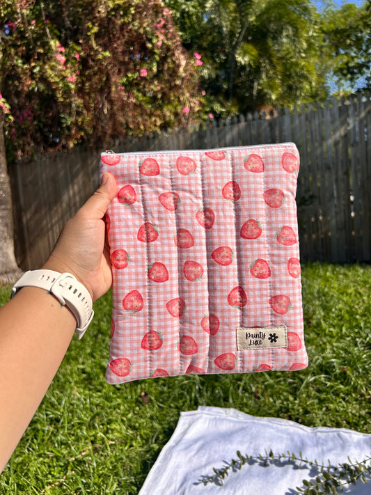 Pink Strawberry Kindle Sleeve