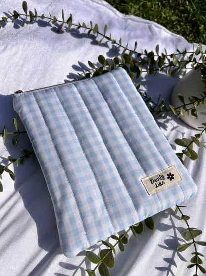 Blue Gingham Kindle Sleeve