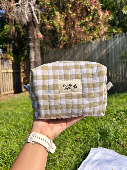 Olive Medium Make-up Bag