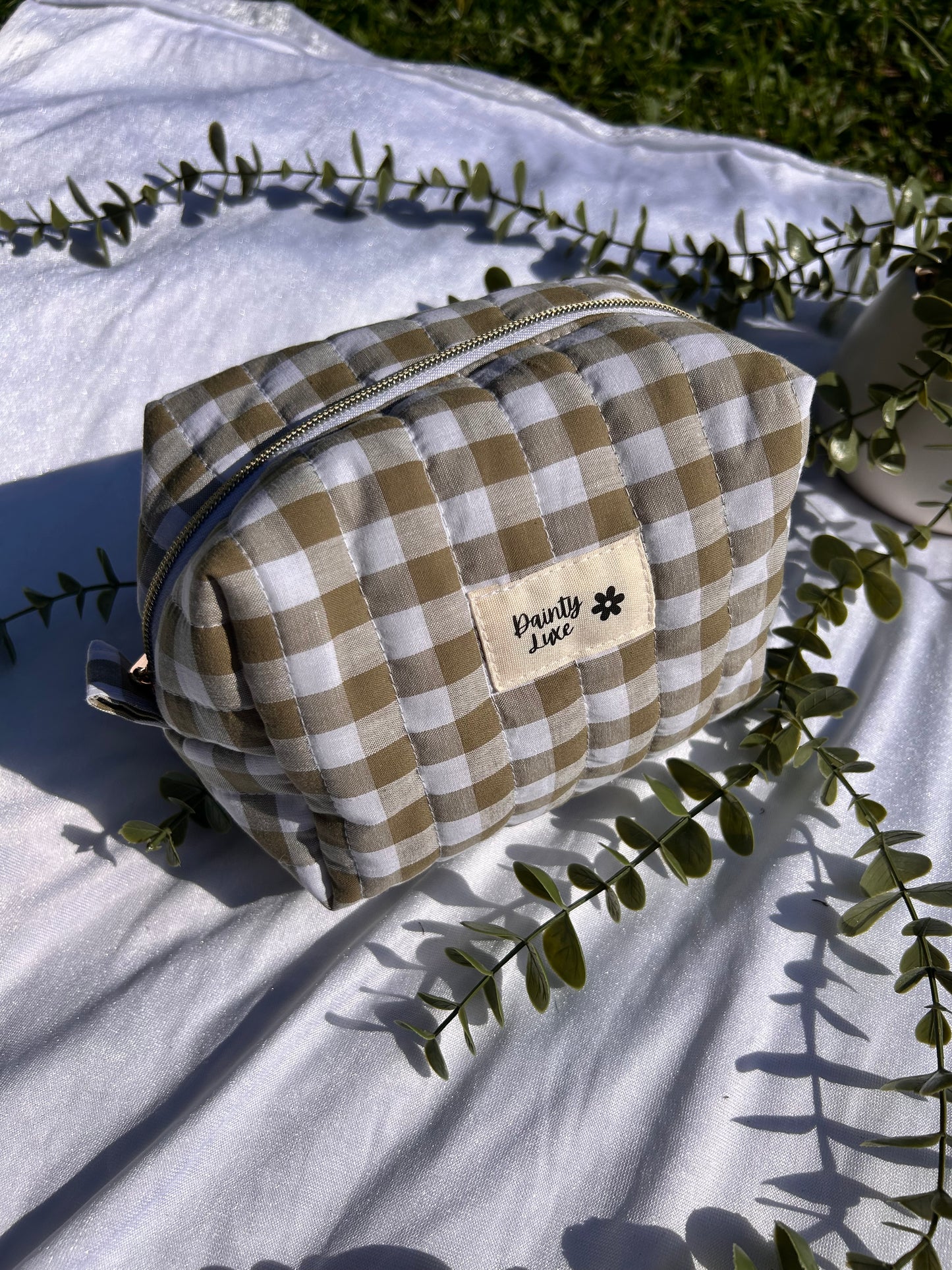 Olive Medium Make-up Bag