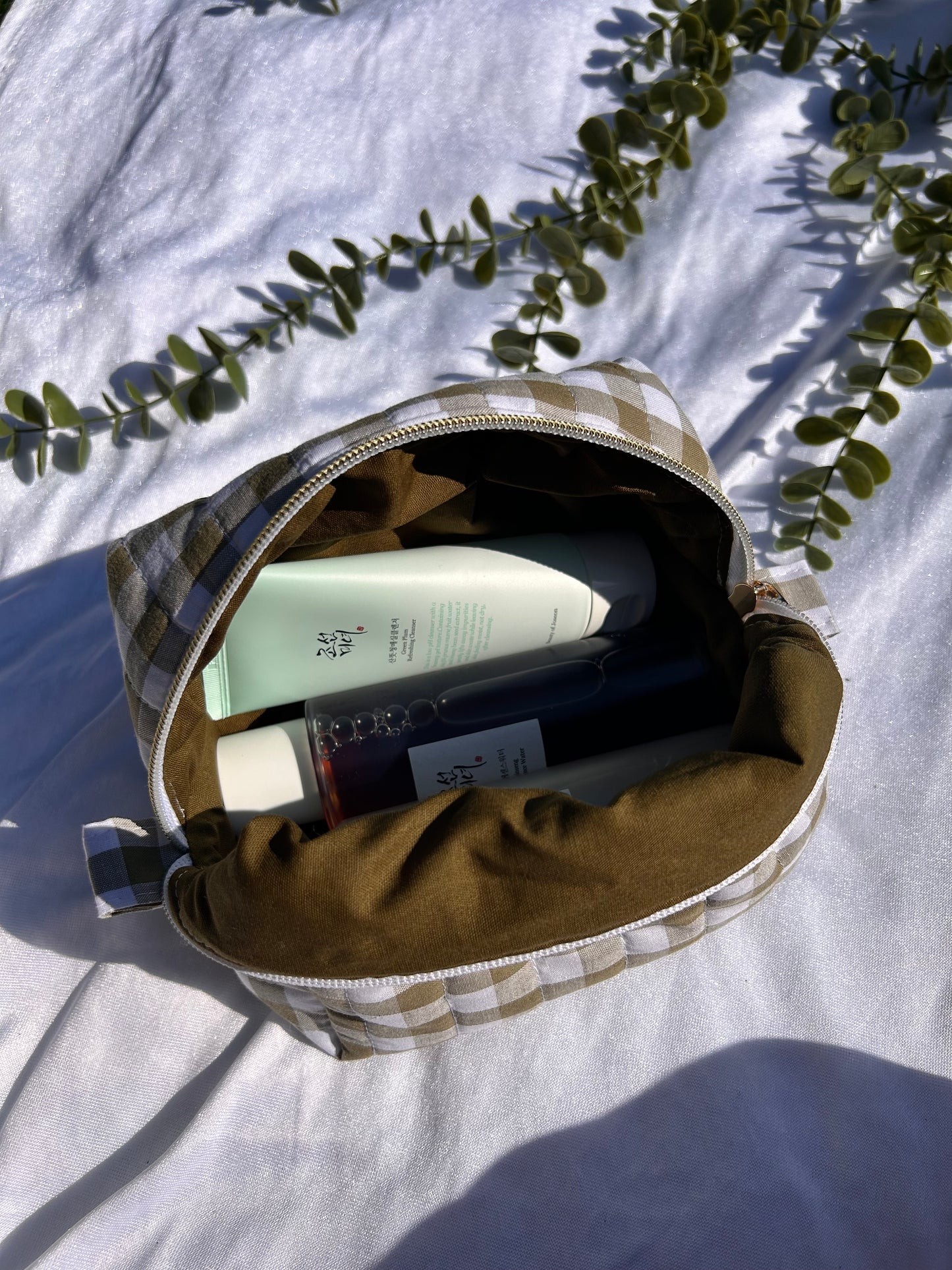 Olive Medium Make-up Bag